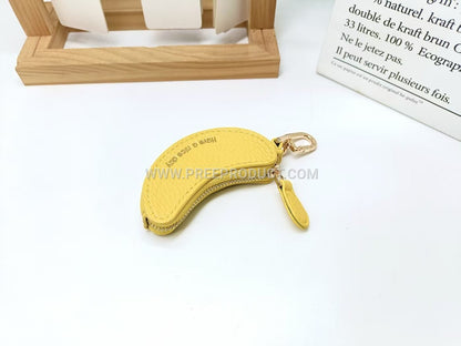 Fruit-Shaped PU Zip Wallet With Lychee Texture And Strawberry Accent