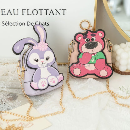INS‑Style PU Mini Crossbody Coin Pouch with Cartoon Star Charm