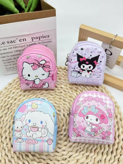 Sanrio PU Mini Cartoon Key Pouch with Coin Storage