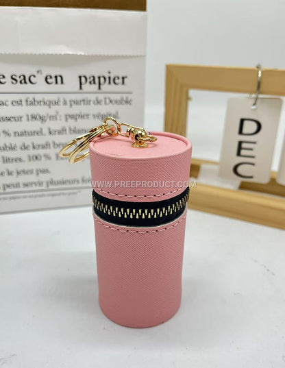 Polyurethane Candy-Colored Mini Coin & Key Pouch