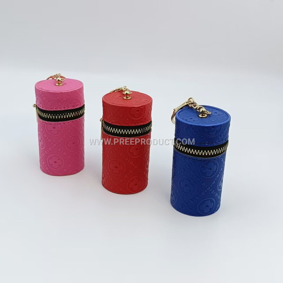 Checkered PU Mini Wallet With Earphone Pocket And Car Keychain