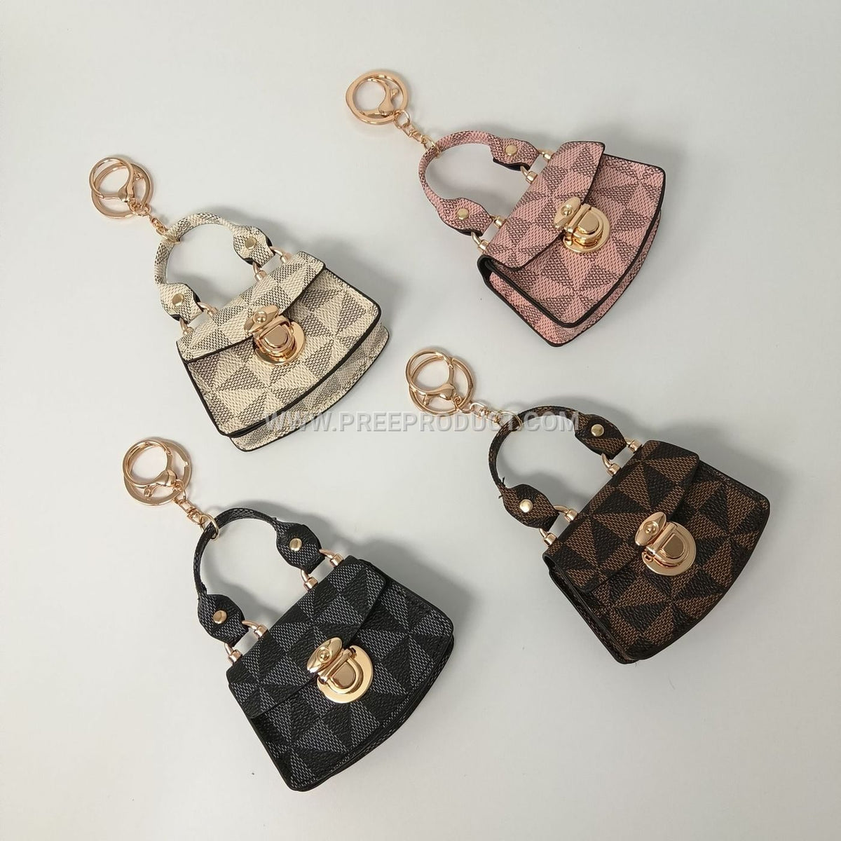Mini PU Pouch with Keychain Loop – Trendy Small Carryall