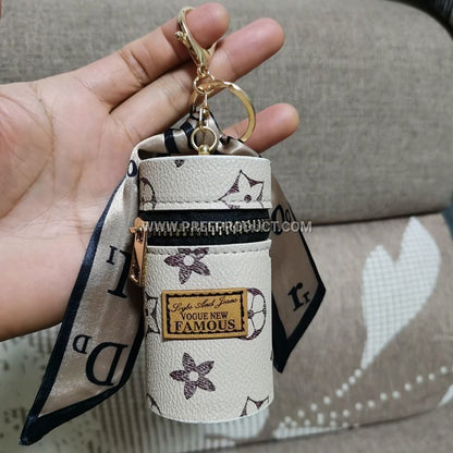 Mini PU Luxury Wallet Pendant with Earphone Pocket and Lipstick