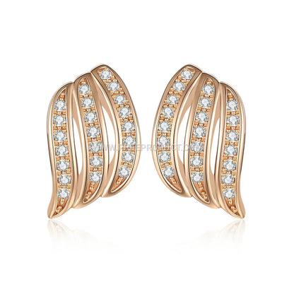 Sterling Silver Crossover Moissanite Stud Earrings