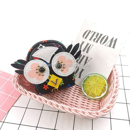 Korean-Style PU Mini Backpack Coin Purse with Zipper and Keychain