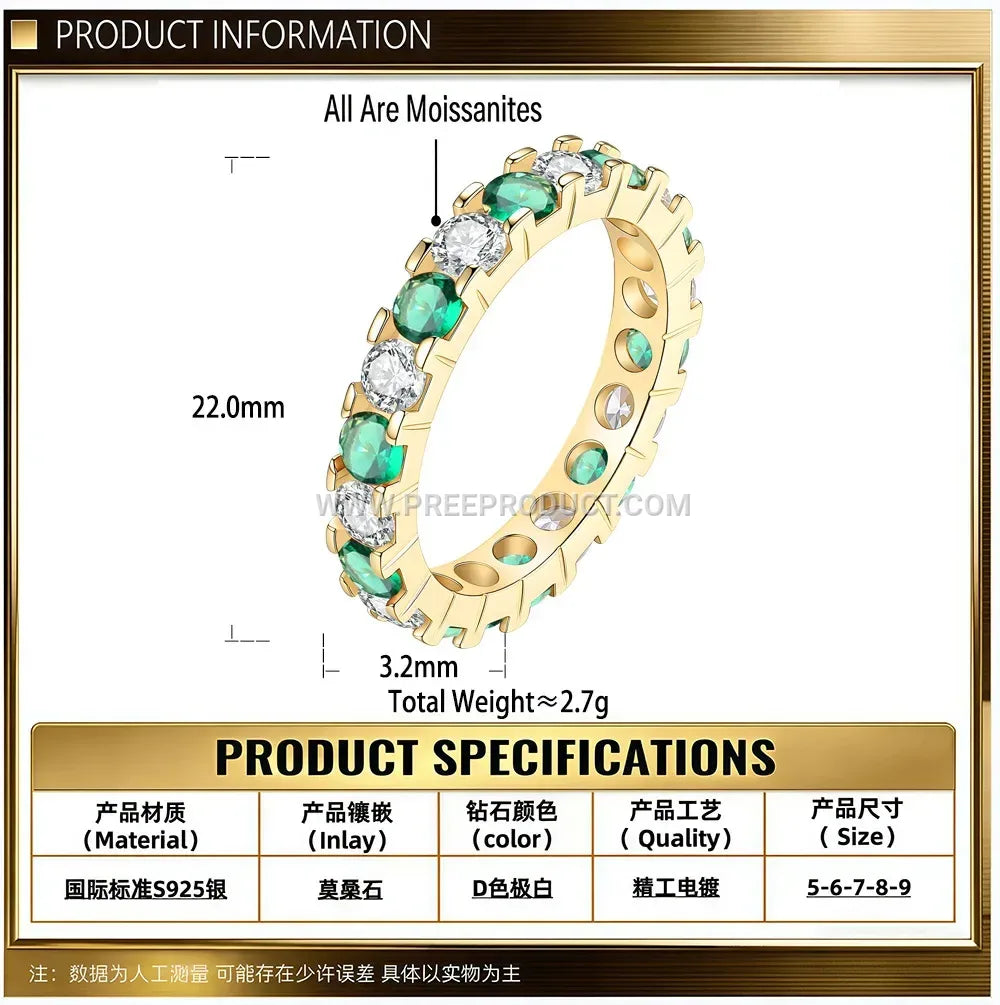 Sterling Silver Gemstone Solitaire Ring with Lab-Created Stones