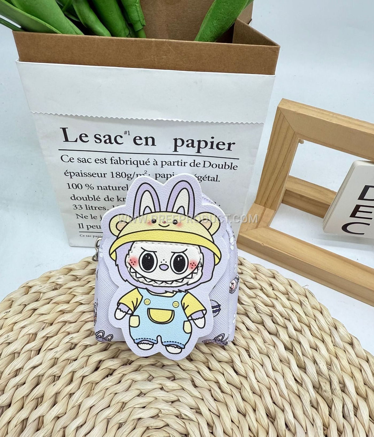 Mini PU Cartoon Backpack Charm Pouch – Light Expandable Organizer