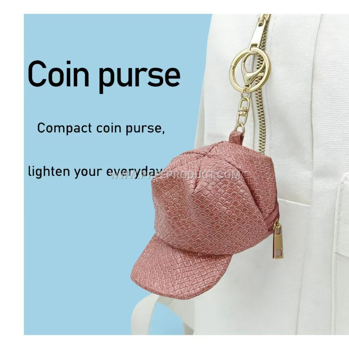 Premium PU Crocodile-Pattern Baseball Cap With Flat Brim