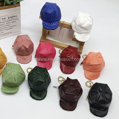 Premium PU Crocodile-Pattern Baseball Cap With Flat Brim