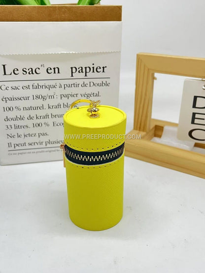 Polyurethane Candy-Colored Mini Coin & Key Pouch