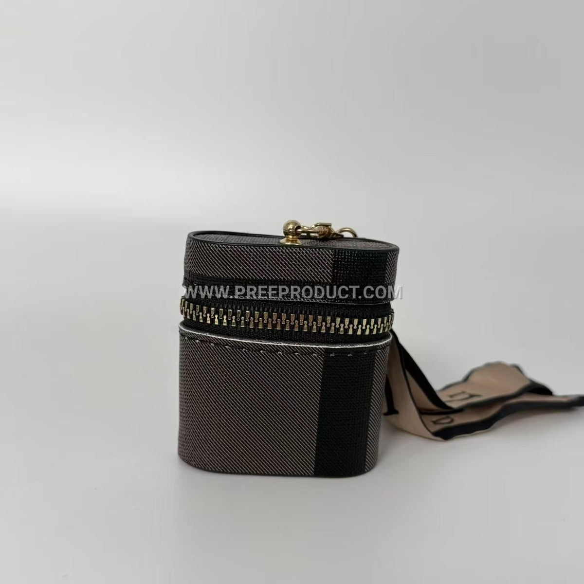 Urban Minimalist PU Stripe Mini Coin Purse With Earphone And Key Holder